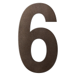 GPF Dark blend house number 6 XXL, 400 mm