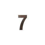 GPF Dark blend house number 7, 150 mm