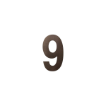 GPF Dark blend house number 9, 150 mm