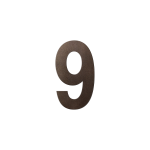 GPF Dark blend house number 9 L, 200 mm