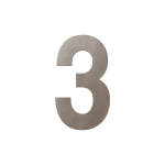 GPF Mocca blend house number 3 XL, 250 mm