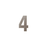 GPF Mocca blend house number 4, 150 mm