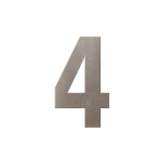 GPF Mocca blend house number 4 XL, 250 mm