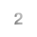 GPF stainless steel satin house number 2, 150 mm