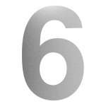 GPF stainless steel satin house number 6 XXL, 400 mm