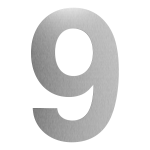 GPF stainless steel satin house number 9 XXL, 400 mm