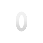 GPF white house number 0 L, 200 mm