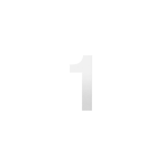 GPF stainless steel satin house number 1, 150 mm