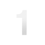 GPF white house number 1 XL, 250 mm