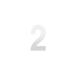 GPF stainless steel satin house number 2, 150 mm