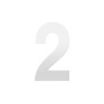 GPF white house number 2 XL, 250 mm