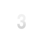 GPF stainless steel satin house number 3, 150 mm