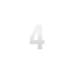 GPF stainless steel satin house number 4, 150 mm