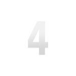 GPF white house number 4 L, 200 mm