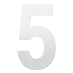 GPF white house number 5 XXL, 400 mm
