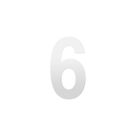 GPF white house number 6 L, 200 mm