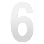 GPF white house number 6 XXL, 400 mm