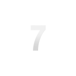 GPF stainless steel satin house number 7, 150 mm