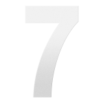 GPF white house number 7 XXL, 400 mm