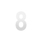 GPF white house number 8 L, 200 mm