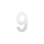 GPF white house number 9 L, 200 mm