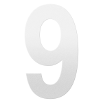 GPF white house number 9 XXL, 400 mm