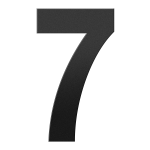 GPF black house number 7 XXL, 400 mm