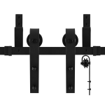 GPF0550.61 Double sliding door system Lanka black 170 cm