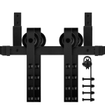 GPF0551.61 Double sliding door system Raskas black