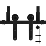 GPF0557.61 Double sliding door system Varsi black 183 cm