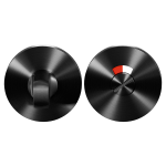 GPF0903VRP5 PVD Black Turn and Release set round 53x6mm spindle 8mm with red/white indicator