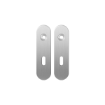GPF1100.10 short backplate rounded lock 56 satin stainless steel