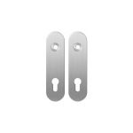 GPF1100.10 short backplate rounded 72PZ satin stainless steel