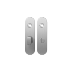 GPF1100.10 short backplate rounded bathroom 55/8 big knob satin stainless steel