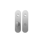 GPF1100.10 short backplate rounded bathroom 57/5 big knob satin stainless steel