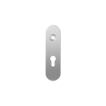 GPF1100.10L short backplate rounded 55PZ left handed satin stainless steel