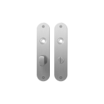GPF1100.12 flat backplate rounded bathroom 57/5 big knob satin stainless steel