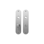 GPF1100.12 flat backplate rounded bathroom 57/5 normal knob satin stainless steel