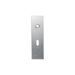 GPF1100.15 short backplate rectangular lock 56 satin stainless steel