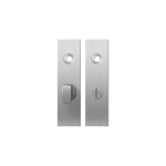GPF1100.15 short backplate rectangular bathroom 55/8 big knob satin stainless steel