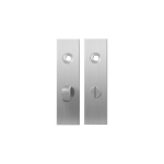 GPF1100.15 short backplate rectangular bathroom 57/5 normal knob satin stainless steel