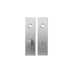 GPF1100.15 short backplate rectangular bathroom 63/8 big knob satin stainless steel