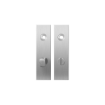 GPF1100.15 short backplate rectangular bathroom 63/8 normal knob satin stainless steel