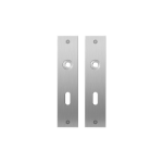 GPF1100.16 flat backplate rectangular lock 56 satin stainless steel