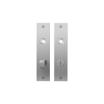 GPF1100.16 flat backplate rectangular bathroom 63/8 normal knob satin stainless steel