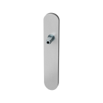 GPF1100.20.400 long backplate rounded blind satin stainless steel with welded knob fastener