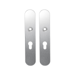 GPF1100.20 long backplate rounded 55PZ satin stainless steel