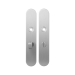 GPF1100.20 long backplate rounded bathroom 57/5 normal knob satin stainless steel