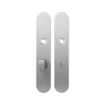 GPF1100.20 long backplate rounded bathroom 63/8 big knob satin stainless steel