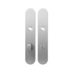 GPF1100.20 long backplate rounded bathroom 72/8 big knob satin stainless steel